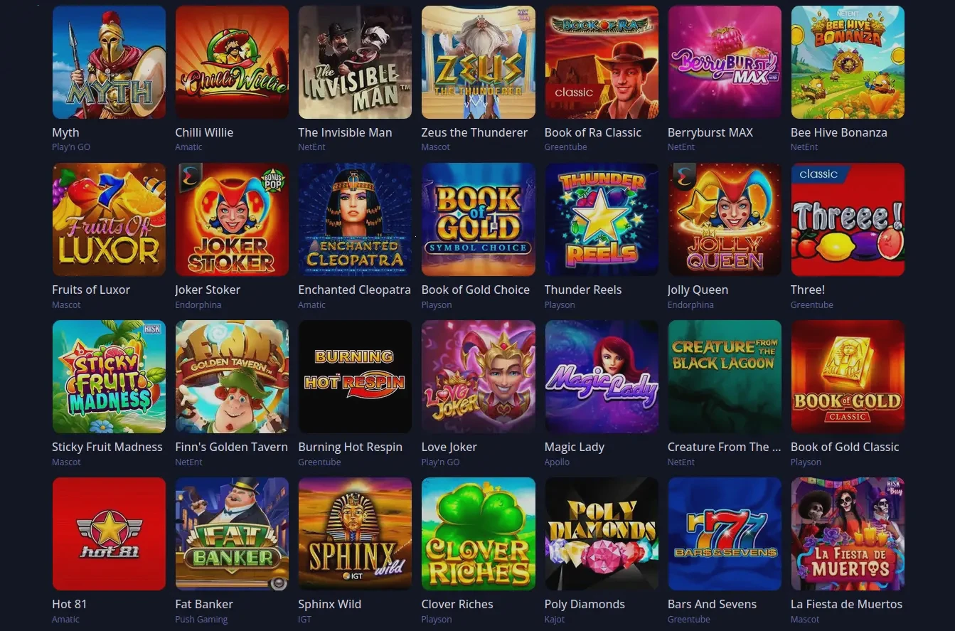Voltslot online casino spelaanbod